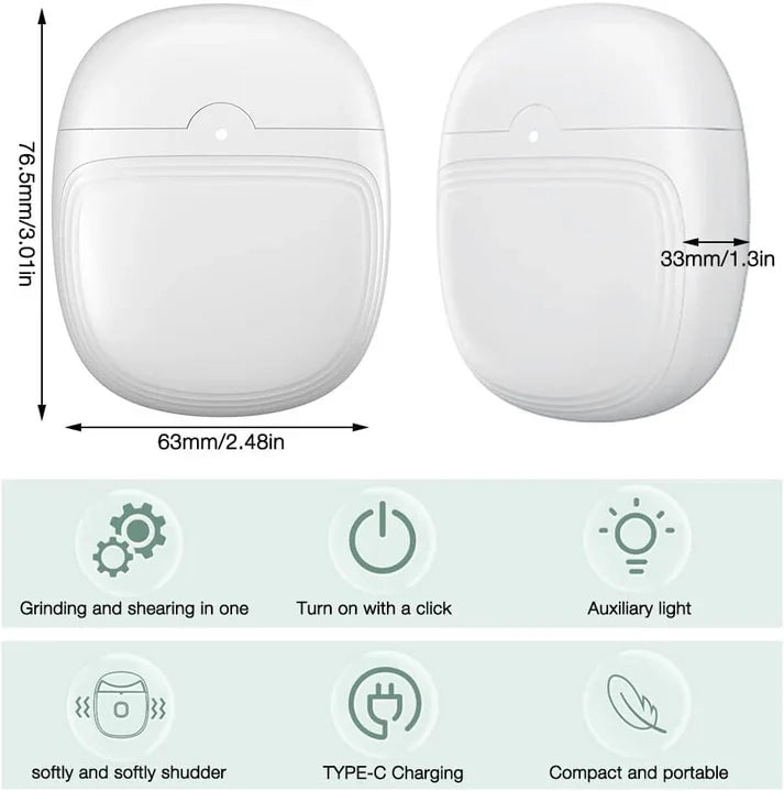 Electric Nail Trimmer – Safe, Painless Nail Grooming | Rechargeable & Quiet