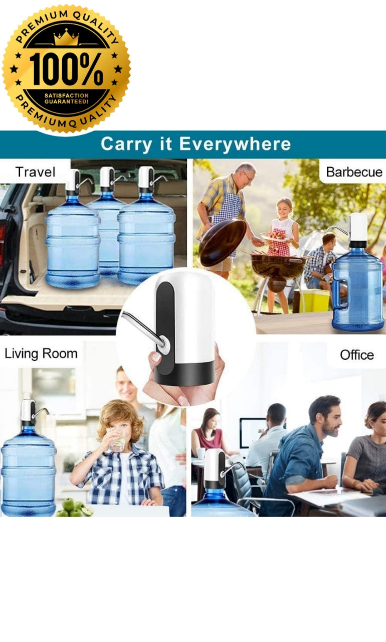 "Genzcrate® Smart Automatic Water Dispenser Pump for 20L Bottled Water | USB Rechargeable | 1-Touch Operation"