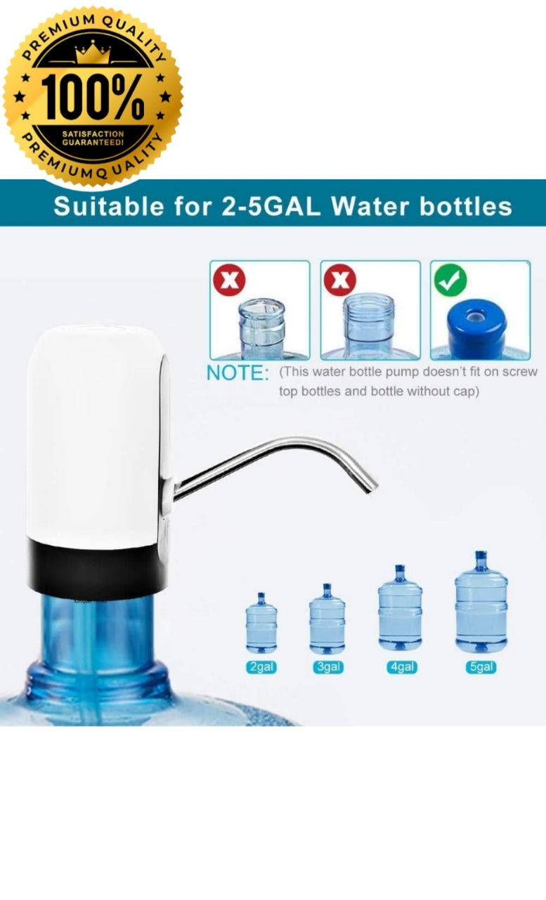 "Genzcrate® Smart Automatic Water Dispenser Pump for 20L Bottled Water | USB Rechargeable | 1-Touch Operation"